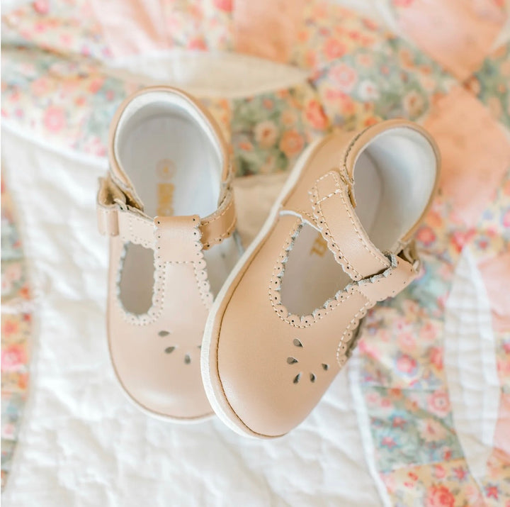 Dottie Scalloped Perforated Mary Jane - Latte