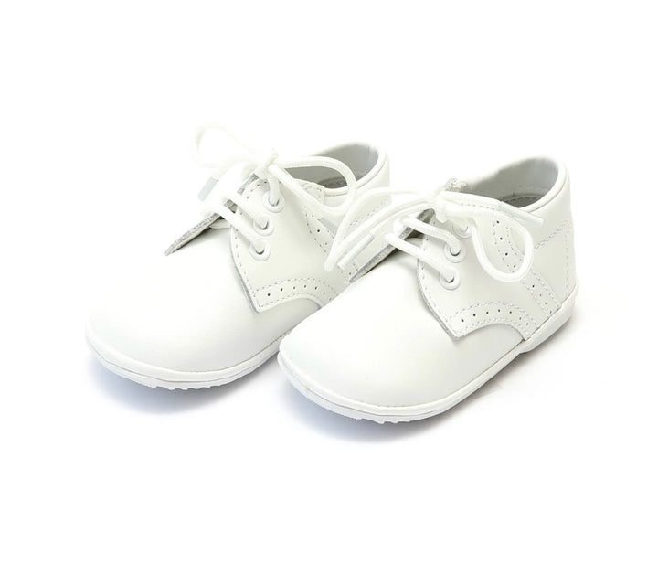 James Boy's White Leather Lace Up Shoe (Baby)