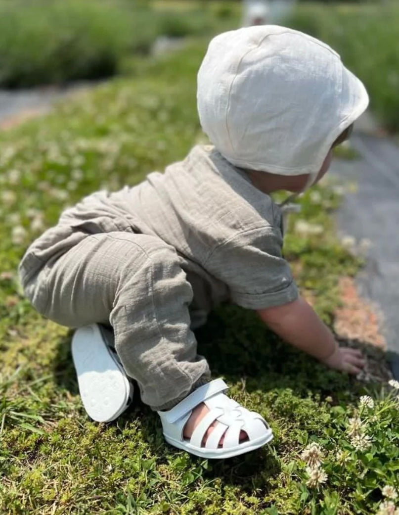 Mack Leather Fisherman Baby Boy Girl Sandal - White