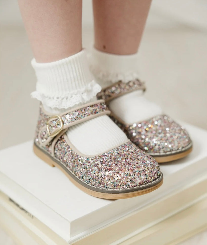 Natasha Glitter Mary Jane - Glitter Multi Pink