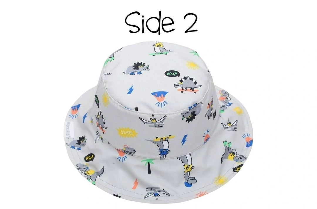 Flapjacks Kids UPF50+ Patterned Sun Hat - Dino: 6-24M, 2Y-4Y