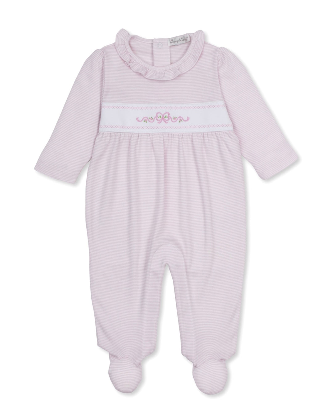 Girls Footie | Classic Treasures Bow Pink