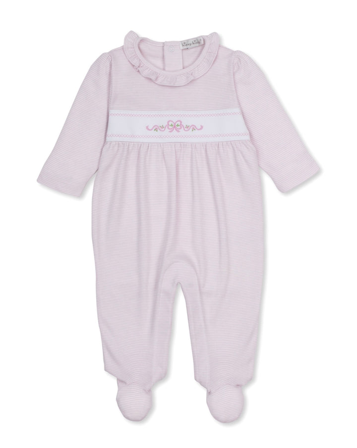 Girls Footie | Classic Treasures Bow Pink