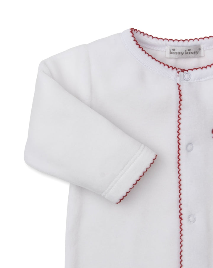 Velour Footie | Baby’s First Christmas