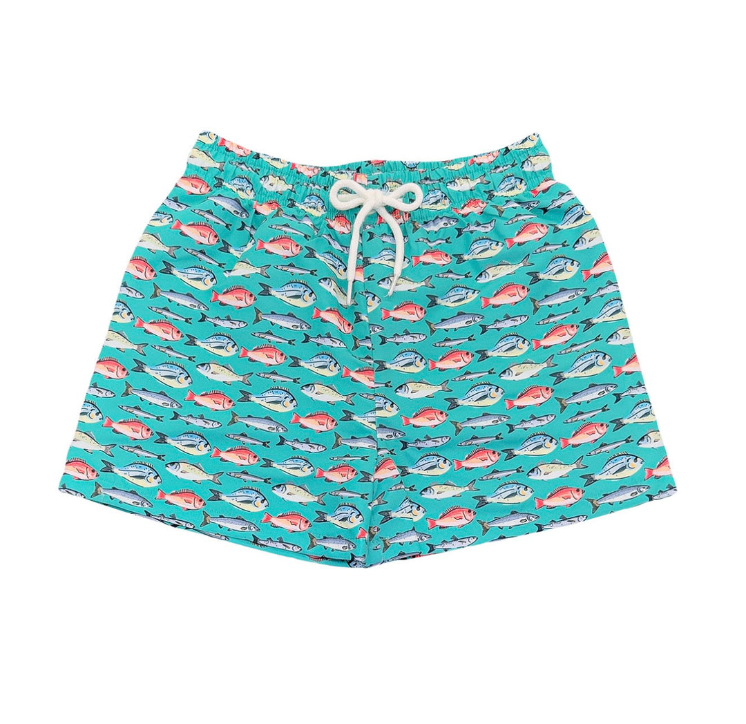 Saint Simons Swim Trunks | Aqua Fish