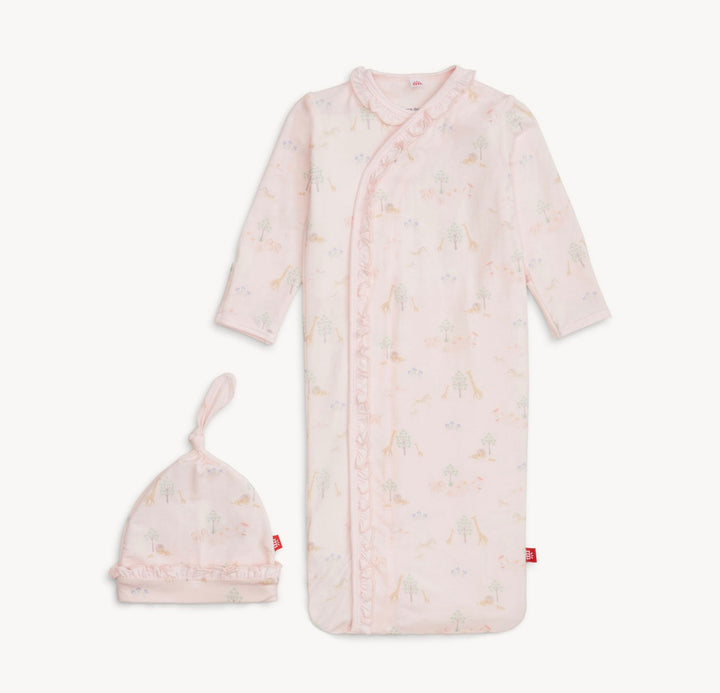 Serene Safari Gown + Hat Set | Pink