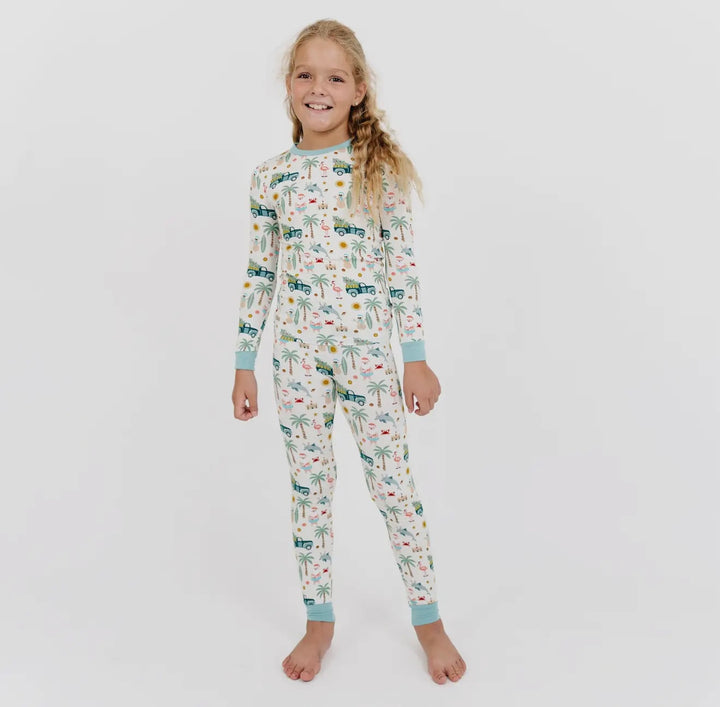 Coastal Christmas Kids Unisex Bamboo Pant Set