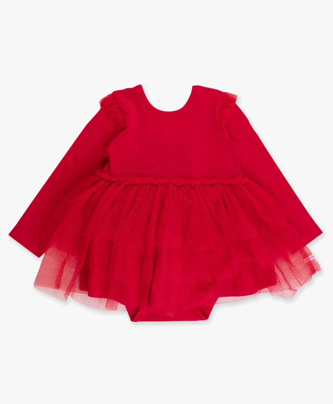 Baby Girls Red Flutter Tulle Twirl Romper