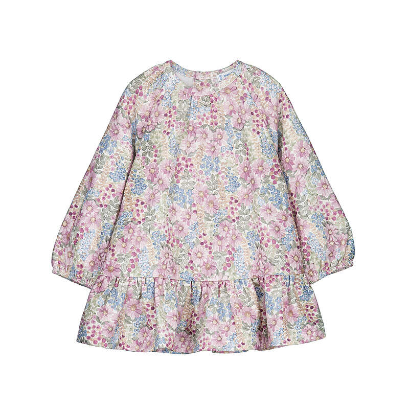 Baby Girls Printed Dress | Mauve