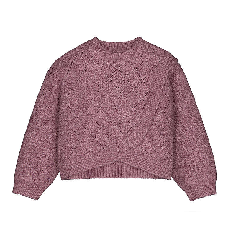 Girls Textured Jumper | Violet Mix