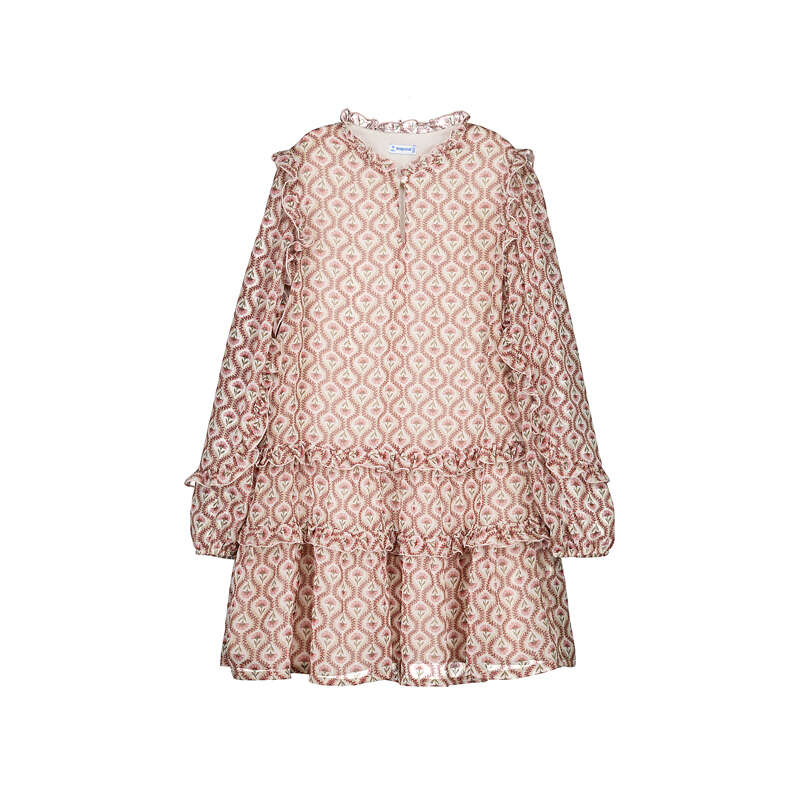Girls Printed Dress | Rose