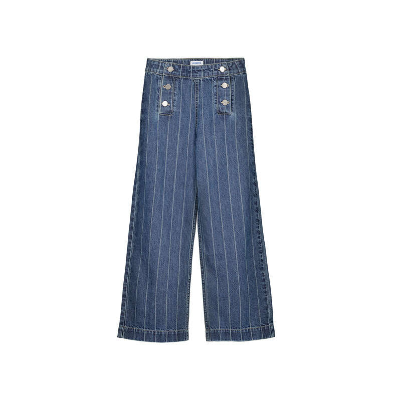 Girls Wide Leg Denim Pants | Medium