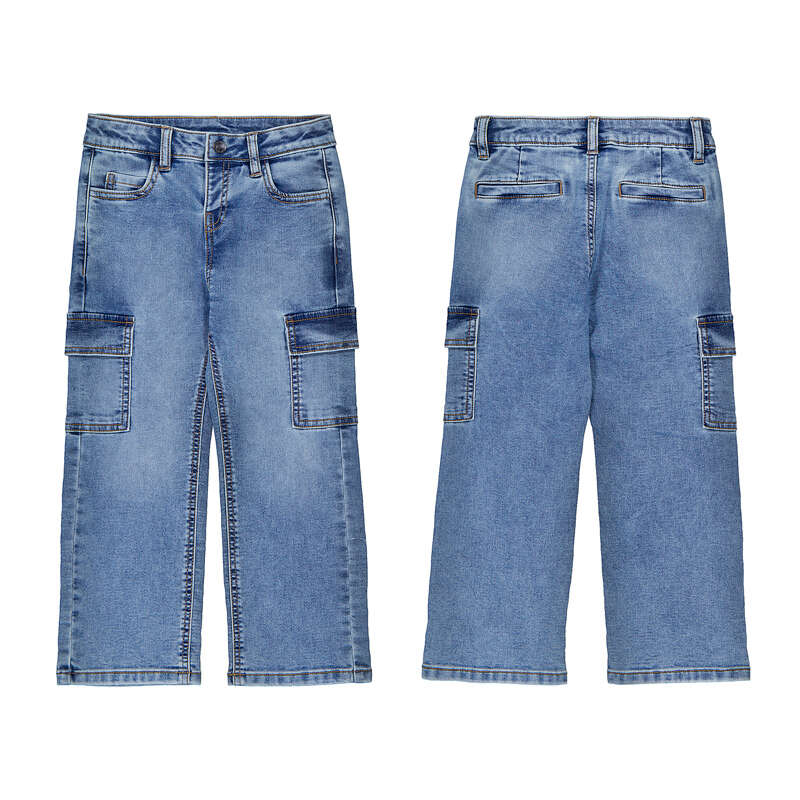 Boys Soft Denim Cargo Pants | Light