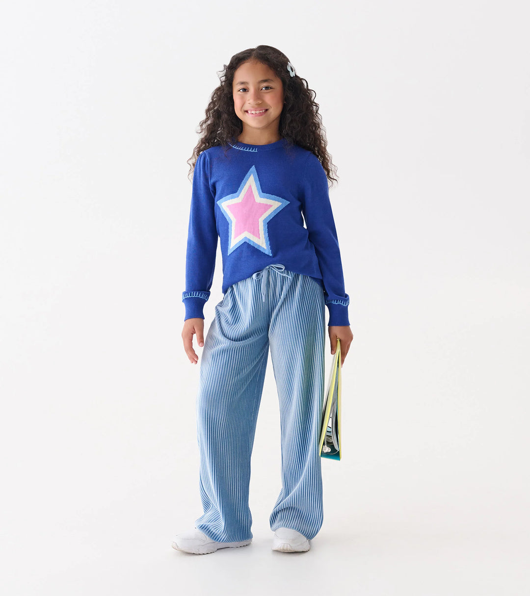 Girls Super Star Pullover Sweater