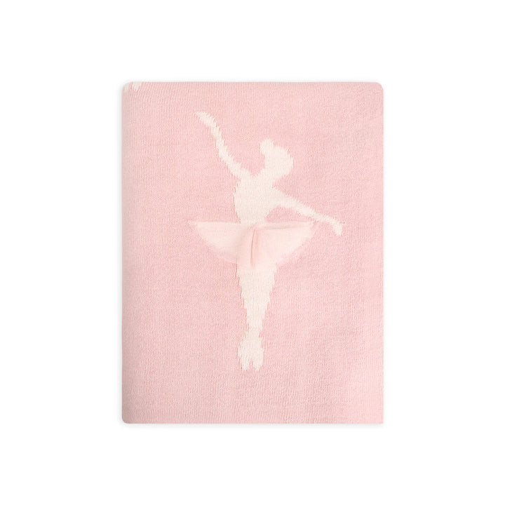 Ballerina Tutu 3D - Jacquard Sweater Knit Baby Blankets (Organic Cotton)