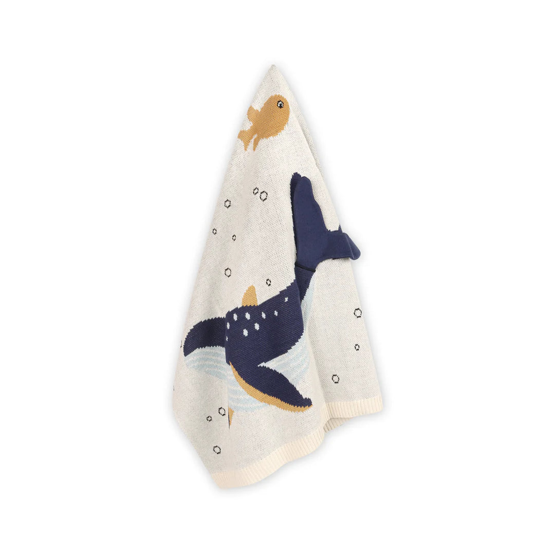 Ocean Life 3D - Organic Cotton Jacquard Sweater Knit Baby Blanket