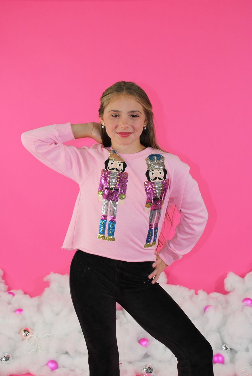 Girls Sequin Nutcrackers Sweatshirt