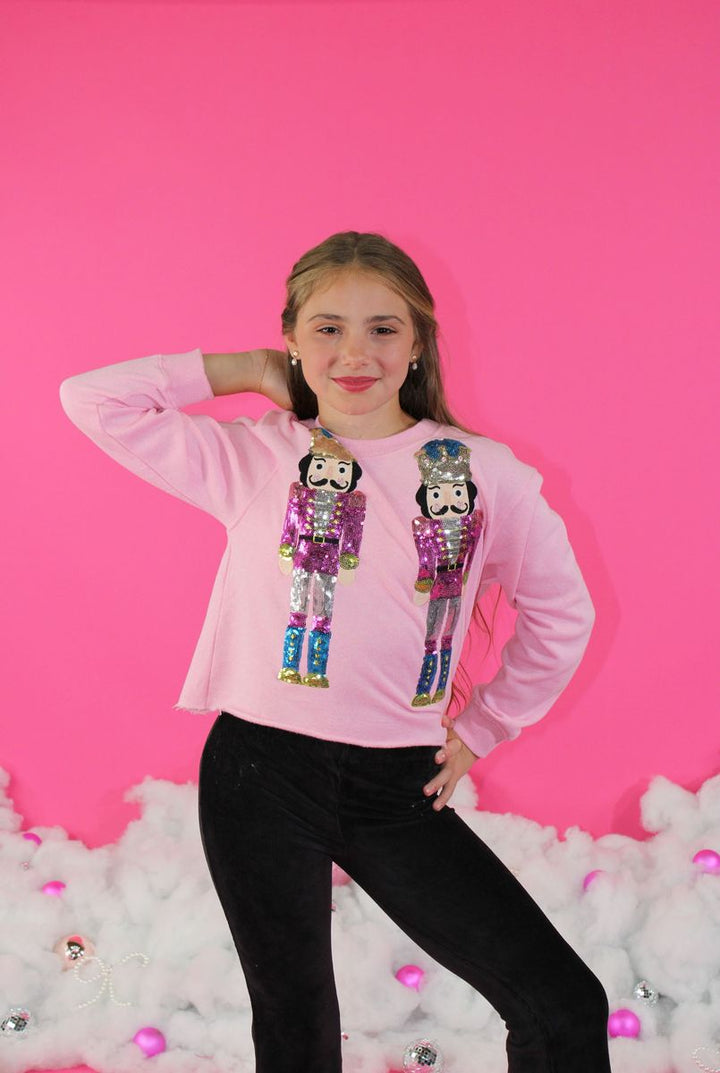 Girls Sequin Nutcrackers Sweatshirt