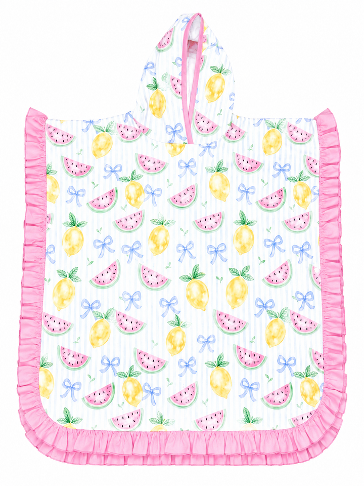 Coastal Cover-Up Hooded Towel | Pink Lemonade