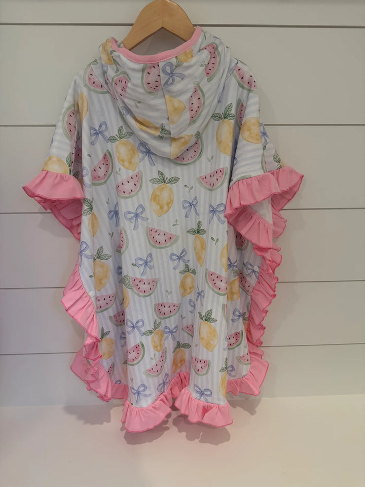 Coastal Cover-Up Hooded Towel | Pink Lemonade