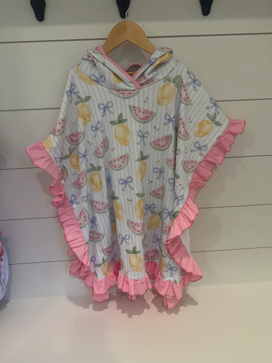 Coastal Cover-Up Hooded Towel | Pink Lemonade