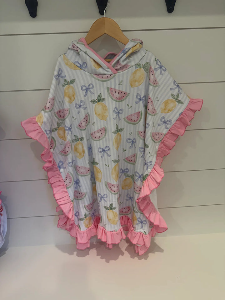 Coastal Cover-Up Hooded Towel | Pink Lemonade