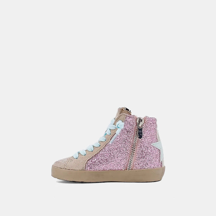 Rooney Toddlers Pink Glitter High Tops