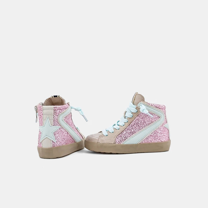 Rooney Toddlers Pink Glitter High Tops