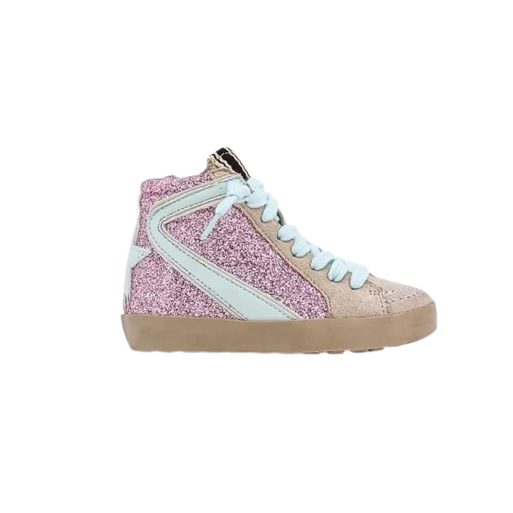 Rooney Kids Pink Glitter High Tops