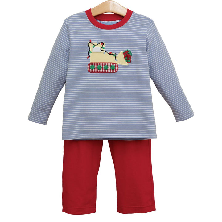 Boys Constructing Christmas Pant Set