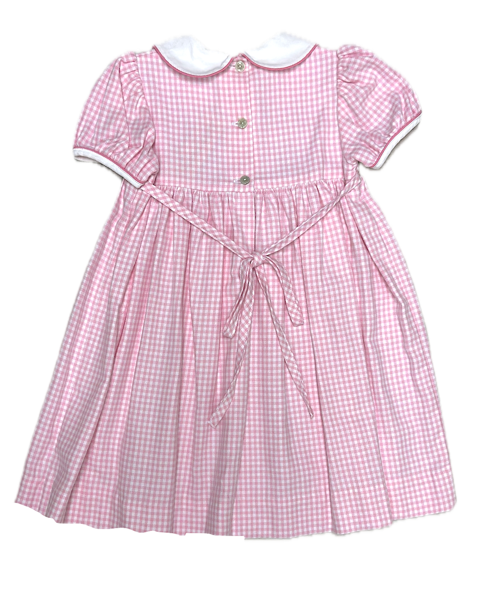 Girls Hand Smocked Dress Christmas Tree