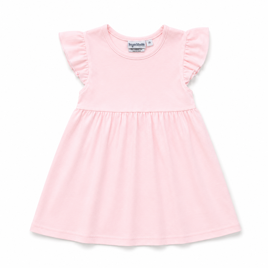 Blank Knit Flutter Sleeve Dress | Pink