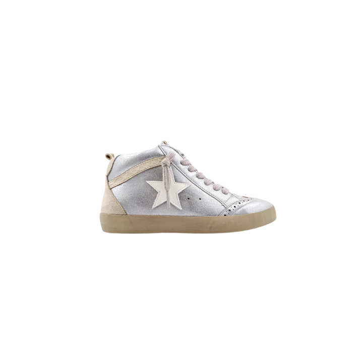 Paulina Kids White Silver Sneakers