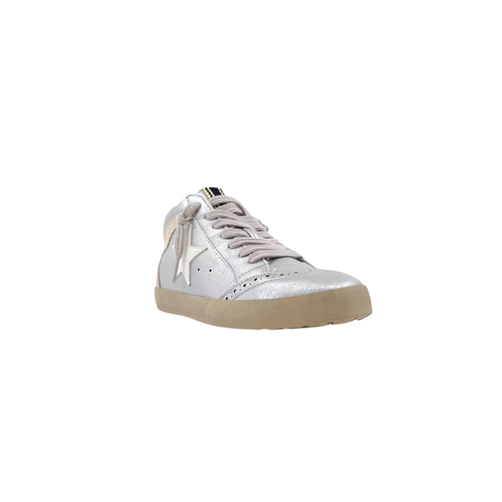 Paulina Kids White Silver Sneakers