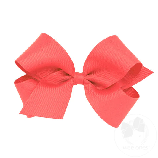 Watermelon (Coral) Grosgrain Hair Bow