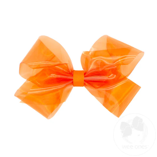 Orange Vinyl Splash Swim Hair Bows