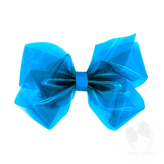 Dark Blue Vinyl Splash Swim Bow