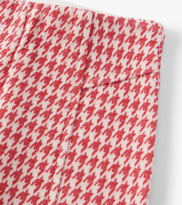 Girls Chex Red Houndstooth Bell Bottoms