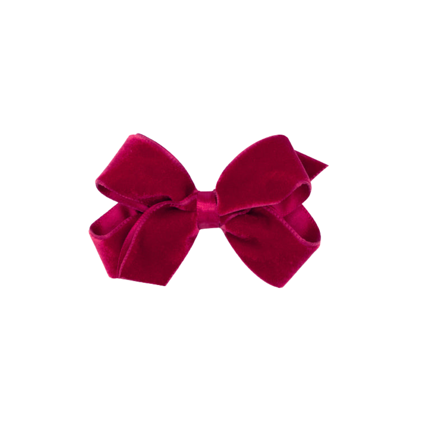 Mini Red Cardinal Velvet and Satin Hair Bow