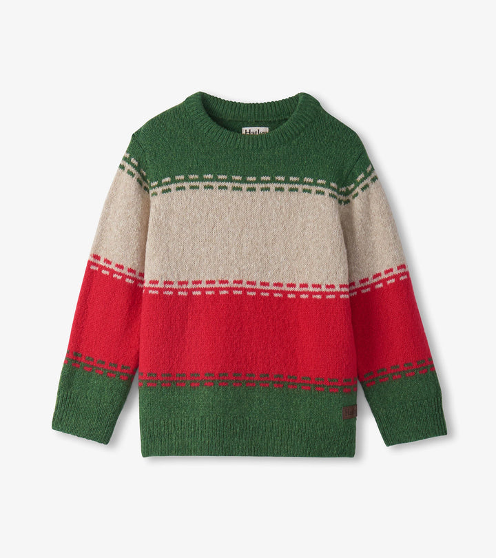 Hatley Boys Holiday Combo Crew Neck Sweater