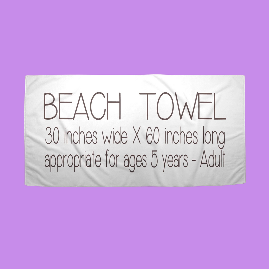 Personalized Mermaid Kids Beach Towel