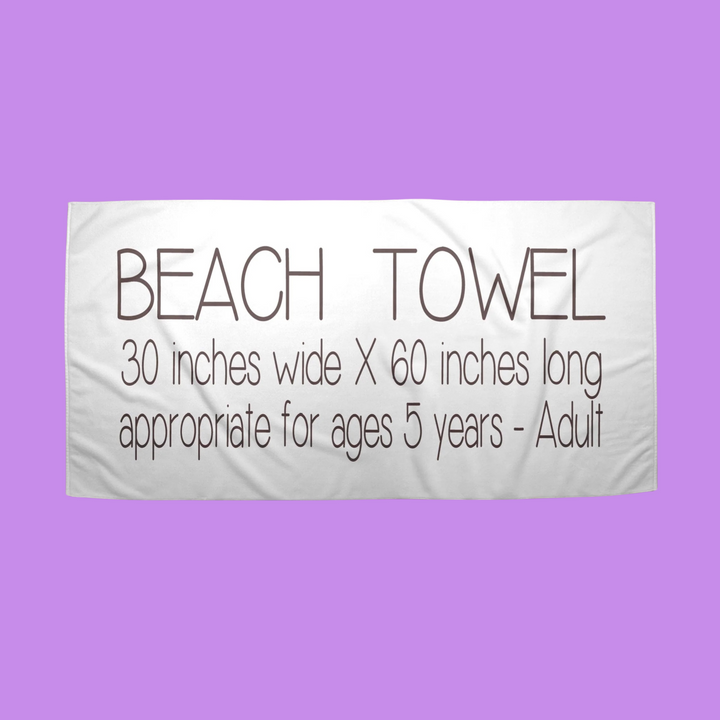 Personalized Mermaid Kids Beach Towel