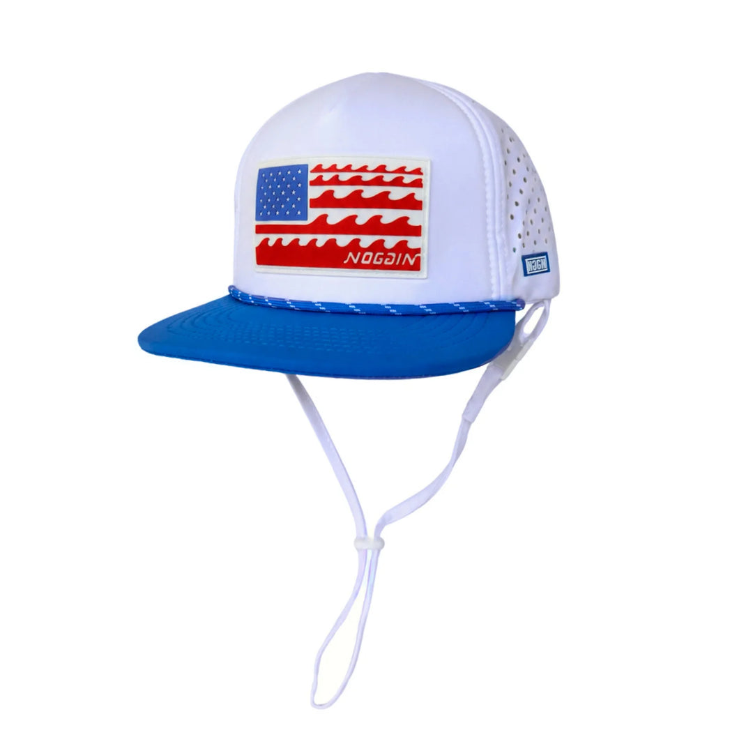 American Wave Hat: 1-6Yrs w/ Strap