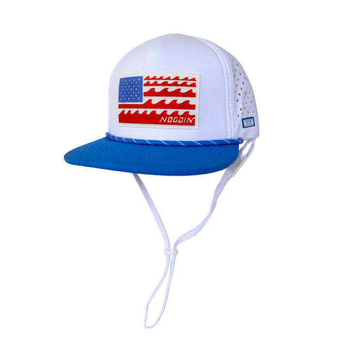 American Wave Hat: 1-6Yrs w/ Strap