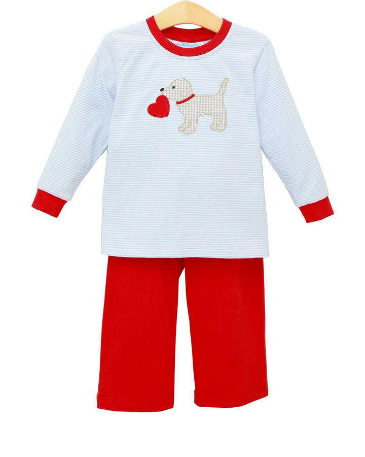 Boys Puppy Love Pants Set