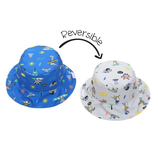 Flapjacks Kids UPF50+ Patterned Sun Hat - Dino