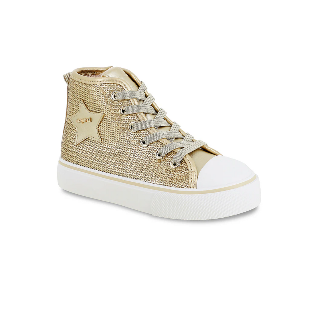 Gold Platform Sequin High Tops