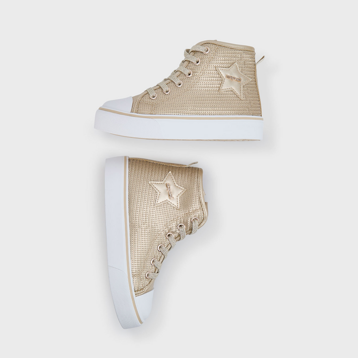 Gold Platform Sequin High Tops