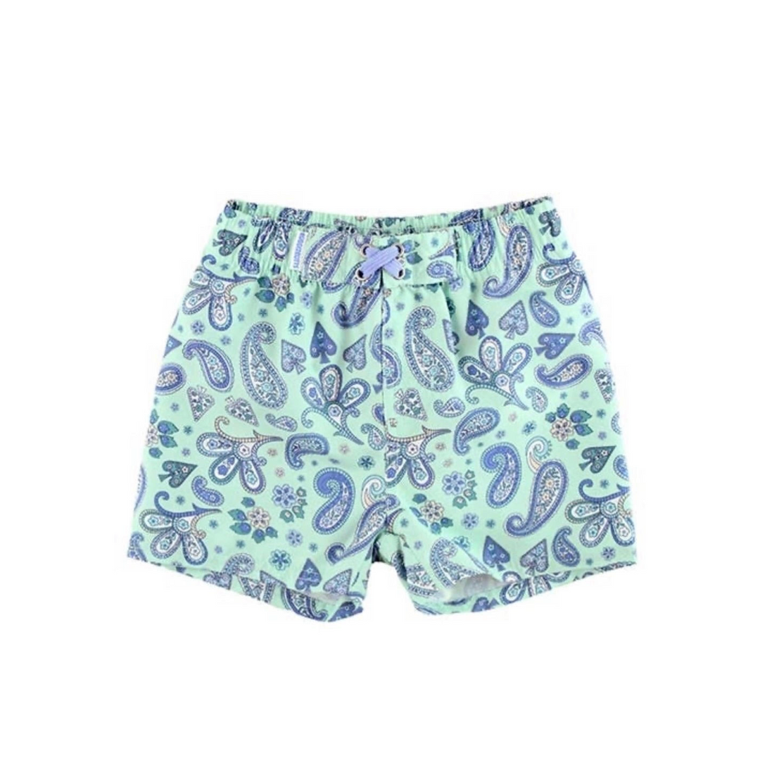 Seaglass Paisley Boys Swim Trunks: 3T,6,7