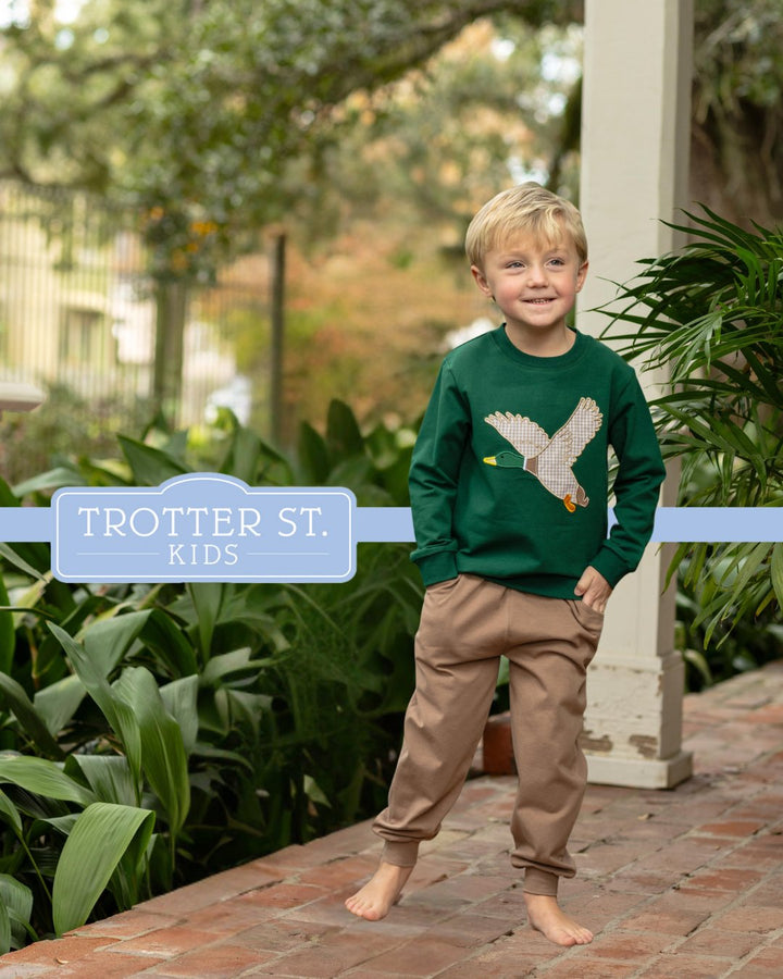 Trotter Street Boys French Terry Pullover - Mallard